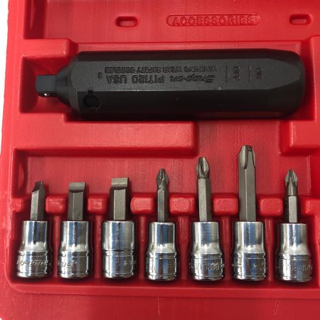 ДД Snap-on スナップオン  3/8インパクトドライバー＆ビット８点セット 208EPIT レッド