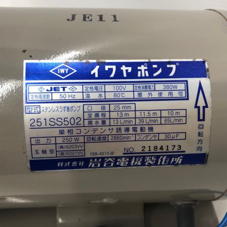 ДД 岩谷電機製作所 イワヤポンプ 251SS502