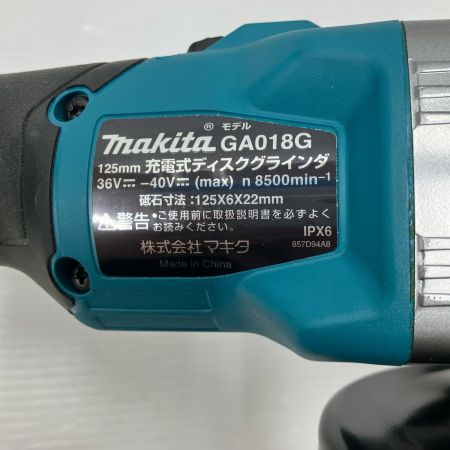 ДД MAKITA マキタ 40v充電式ディスクグラインダー 充電器・充電池1個・ケース付 GA018G