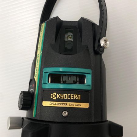 ДД KYOCERA キョウセラ レーザー墨出し器 受光器・ケース・ACアダプター付き DHLL400DG ブラック