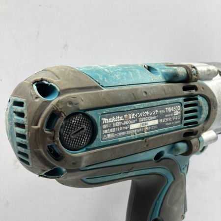  MAKITA マキタ 18V 充電式インパクトレンチ バッテリ1個付属 PSEマークあり TW450D ブルー