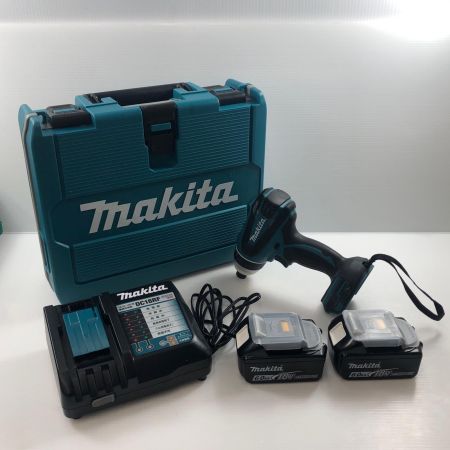 ДД MAKITA マキタ 18v 充電式4モードインパクトドライバ 充電器・充電池2個・ケース付 TP141DRGX ブルー