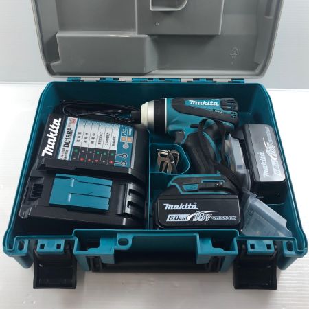 ДД MAKITA マキタ 18v 充電式4モードインパクトドライバ 充電器・充電池2個・ケース付 TP141DRGX ブルー