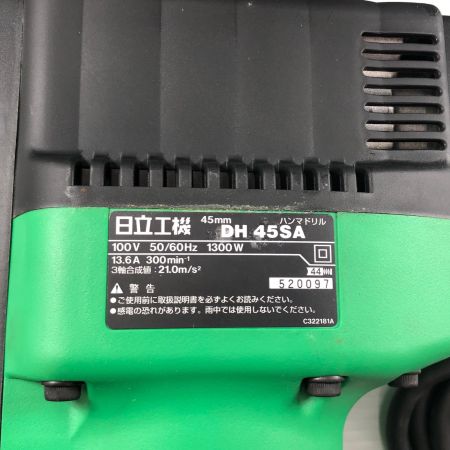 ДД HITACHI 日立 ハンマドリル 45mm 100v  DH45SA グリーン