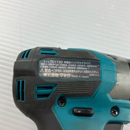 ДД MAKITA マキタ  締め付け工具 インパクトドライバ 18v 6.0Ah 3/0/0 283913 TD173D ブルー