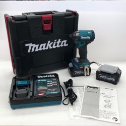 ДД MAKITA マキタ 40v 充電式インパクトドライバ 充電器/充電池2個(2.5Ah)/ケース付 TD002GRDX ブルー Aランク