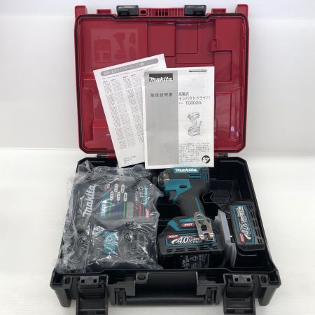 ДД MAKITA マキタ 40v 充電式インパクトドライバ 充電器/充電池2個(2.5Ah)/ケース付 TD002GRDX ブルー