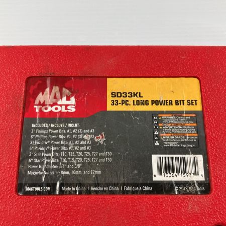 ДД MAC TOOLS マック ツールセット SD33KL