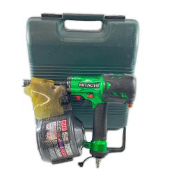 HITACHI 日立 高圧 90mm エア釘打ち ケース付 キズ有 NV90HMC グリーン Cランク