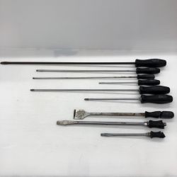 Snap-on スナップオン ロングドライバー9本セット 3本グリップ割れあり Cランク