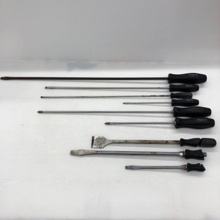 Snap-on スナップオン ロングドライバー9本セット 3本グリップ割れあり