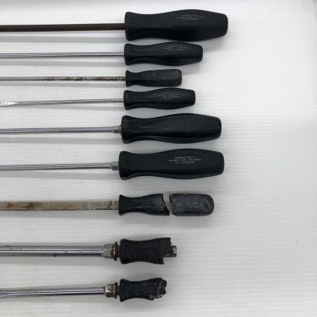 Snap-on スナップオン ロングドライバー9本セット 3本グリップ割れあり