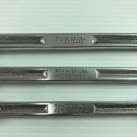 Snap-on スナップオン 両口フレアナットレンチ3本セット 旧ロゴ サビあり RXH1618Sなど