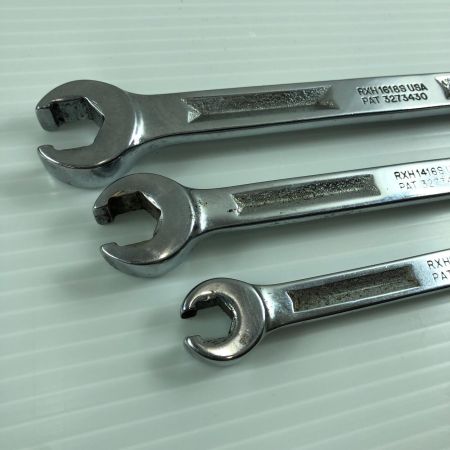 Snap-on スナップオン 両口フレアナットレンチ3本セット 旧ロゴ サビあり RXH1618Sなど