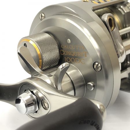 σσ SHIMANO シマノ リール ベイトリール カルカッタ CONQUEST 100DC 箱・布袋付 01865 シルバー