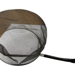 σσ SHIMOTUKE ネオブラッド鮎タモ 38cm ハードテクノメッシュ 使用感有 程度C 補修痕ありフレームゆがみ有 Cランク