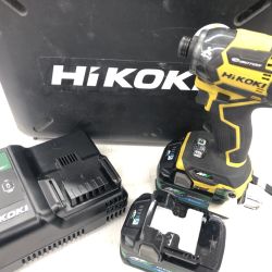 ДД HiKOKI ハイコーキ インパクトドライバ 程度B 充電器・充電池2個・ケース付 コードレス式 36v 2.5Ah JD203532 WH36DC イエロー Bランク