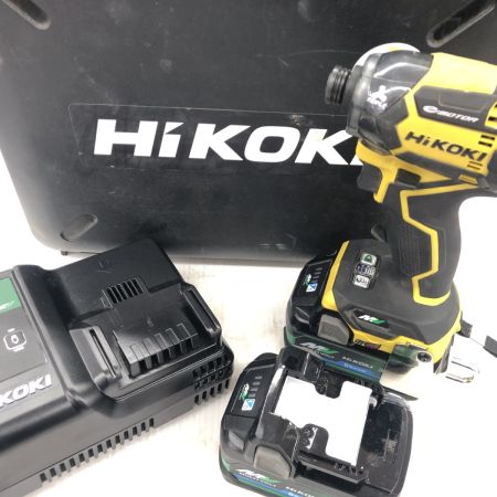 ДД HiKOKI ハイコーキ インパクトドライバ 程度B 充電器・充電池2個・ケース付 コードレス式 36v 2.5Ah JD203532 WH36DC イエロー
