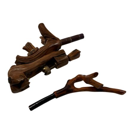 σσ  釣り小物 へら万力 天然木 弓型 