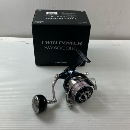 σσ SHIMANO シマノ スピニングリール 21ツインパワーSW 6000HG GOMEXUSリールスタンド付き キズ有 04225