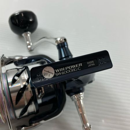 σσ SHIMANO シマノ スピニングリール 21ツインパワーSW 6000HG GOMEXUSリールスタンド付き キズ有 04225