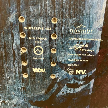 NOVMBR スノーボード 154cm WHITELIVE ネイビー オールマウンテン ディレクショナル ワックス済