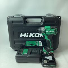 HiKOKI ハイコーキ インパクトドライバ WH12DD グリーン 充電器・充電池2個・ケース付 コードレス式 10.8v 4.0Ah Bランク