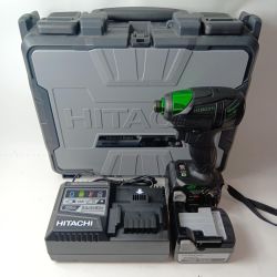 HiKOKI ハイコーキ インパクトドライバ WH14DDL ブラック 充電器・充電池2個・ケース付  14.4v Bランク