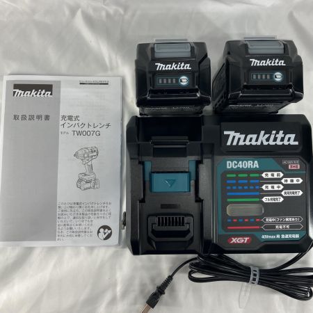 MAKITA マキタ インパクトレンチ MAKITA TW007GRDX グリーン 充電器・充電池2個・ケース付 コードレス式 40v 2.5Ah TW007GRDX グリーン