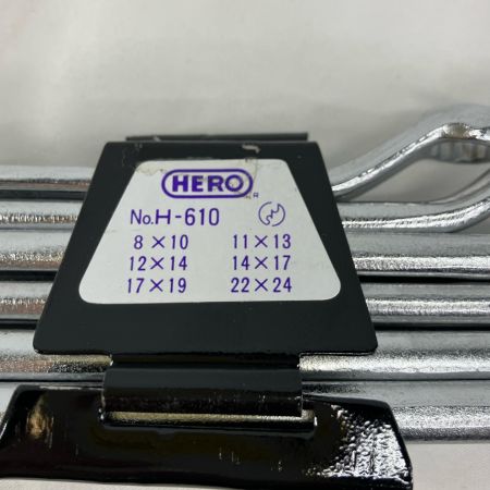HERO ハンドツール レンチセット 6本セット H-610 シルバー