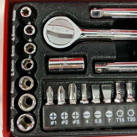 GISUKE ハンドツール レンチセット S-500 シルバー×レッド 28ピース