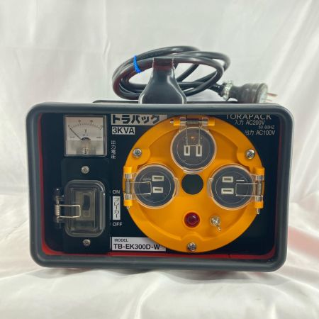 NICHIDO 変圧器 コード式 200v→100v TB-EK300D-W レッド×ブラック 本体のみ 美品