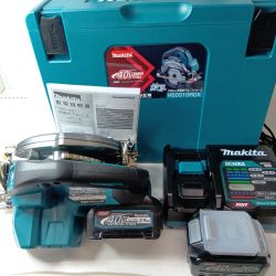 MAKITA マキタ 丸ノコ  HS001GRDX ブルー (バッテリーBL4025×2、充電器DC40RA、ケース付) 165mm 40V Sランク