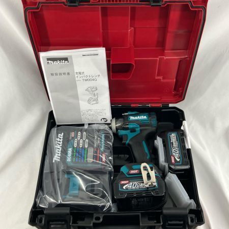 MAKITA マキタ インパクトレンチ MAKITA TW004GRDX ブルー 未使用品(S) 充電器・充電池2個・ケース付 コードレス式 40v 2.5Ah TW004GRDX ブルー