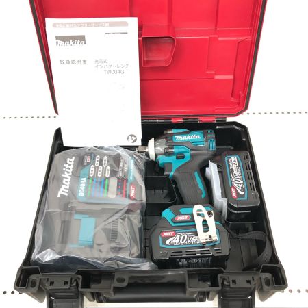  MAKITA マキタ コードレス式 40V 充電式インパクトレンチ 充電器・充電池2個・ケース付 PSEマーク有 TW004GRDX グリーン