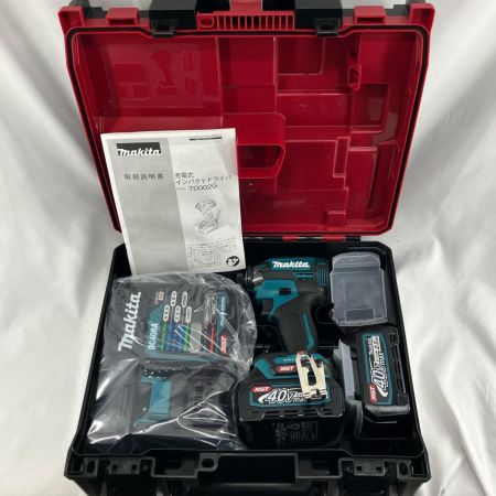 MAKITA マキタ インパクトドライバ MAKITA TD002GRDX ブルー 未使用品(S) 充電器・充電池2個・ケース付 コードレス式 40v 2.5Ah TD002GRDX ブルー