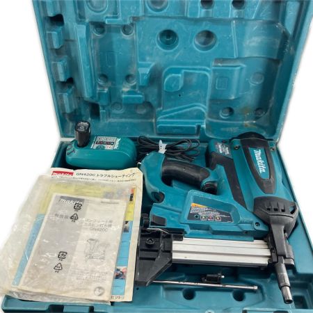 MAKITA マキタ エアツール エアネイラ 充電器・充電池1個・ケース付 コードレス式  GN420C ブルー