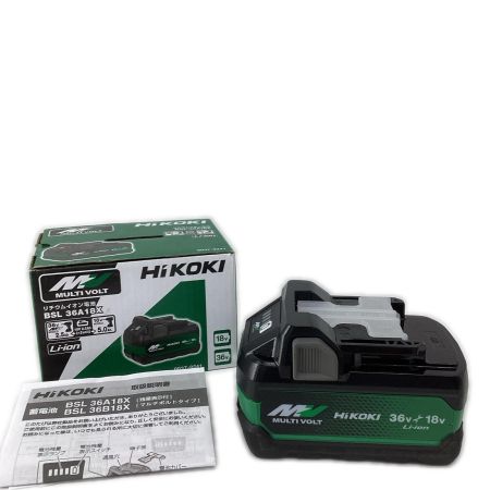 HiKOKI ハイコーキ 工具関連用品 バッテリー HiKOKI BSL36A18X ブラック 箱付 36v 5.0Ah BSL36A18X ブラック