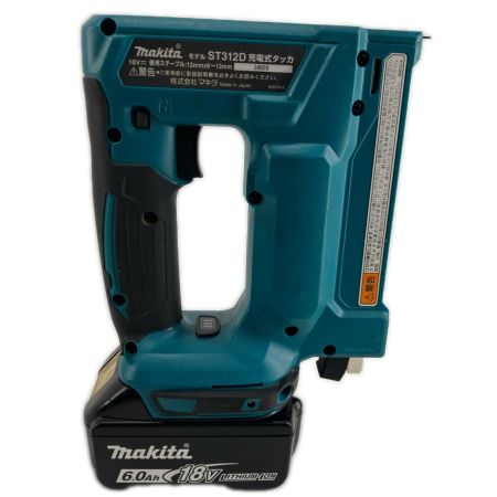 MAKITA マキタ 電動タッカ MAKITA ST312D ブルー 程度B 充電池2個・ケース付 コードレス式 12mm×6～13mm 18v 34820 ST312D ブルー
