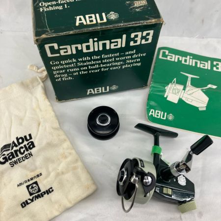 Abu Garcia アブガルシア リール スピニングリール Abu Garcia Cardinal33 カーディナル33  箱、説明書、布袋