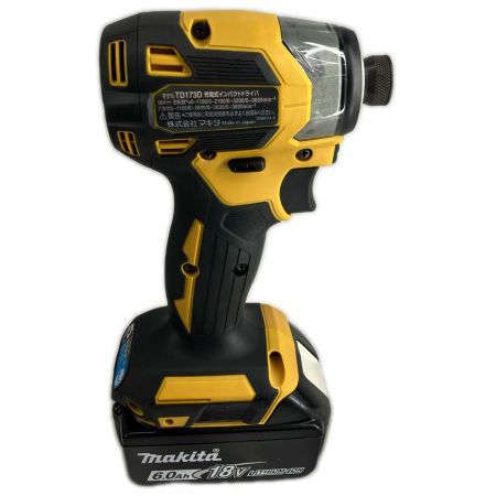MAKITA マキタ 締め付け工具 インパクトドライバ MAKITA TD173D イエロー 充電器・充電池2個・ケース付 コードレス式 18v 6.0Ah 46131 TD173D イエロー