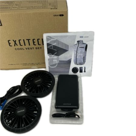 EXCITECH 釣り用品 ベスト EXCITECH 付属品完備 サイズL 色グレー