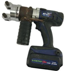 CACTUS  電動工具 圧着工具 CACTUS EV-250DL ブラック×ブルー 充電池1個付 コードレス式 18v 5.0Ah 12048 EV-250DL ブラック×ブルー Cランク