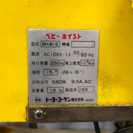 トーヨーコーケン ホイスト