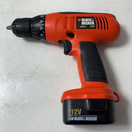 BLACK+DECKER ブラックアンドデッカー ドライバドリル CD431 レッド