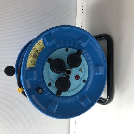 €€ NICHIDO 防雨・防塵型電工ドラム(アース付き) NPW-E33-sp ブルー