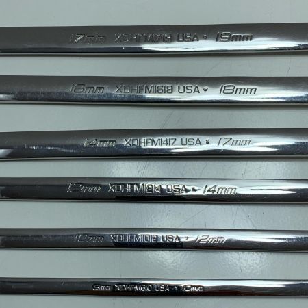 Snap-on スナップオン ロングリーチストレートメガネ 6本セット XDHFM8-17ｍｍ