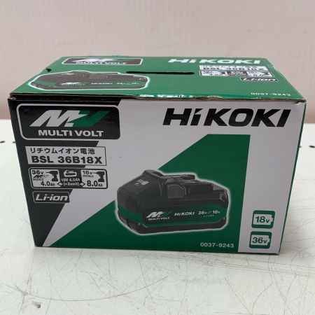 HiKOKI ハイコーキ リチウムイオン蓄電池 BSL36B18X グリーン