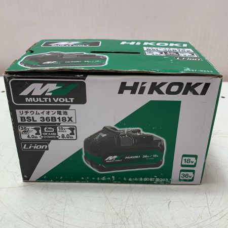 HiKOKI ハイコーキ リチウムイオン蓄電池 BSL36B18X グリーン