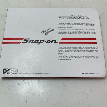Snap-on スナップオンドライブ ショート 10°オフセット レンチ XS609A